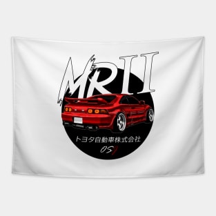 JDM MR2 Red Black Sun Edition Tapestry