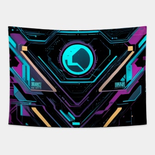 Cyberpunk Design Tapestry