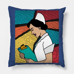 Colorful And Pretty Retro Nurse Pillow