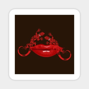 Lips And Lizards Magnet