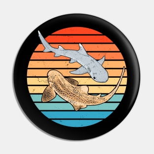 Zebra Shark and Whitetip Reef Shark Pin