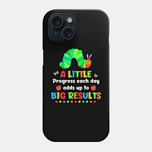 A Little Progress Each Day  Caterpillar Back To School Phone Case