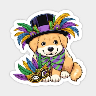 Mardi Gras dog Magnet