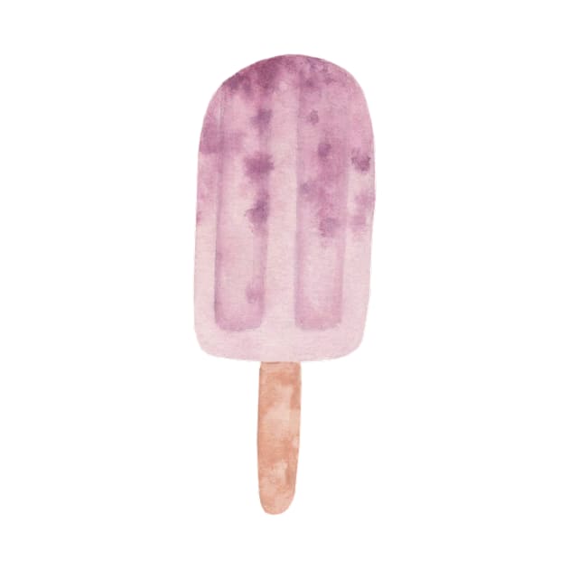 Purple popsicle watercolor by GinaaArts