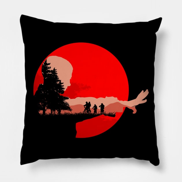 The Other Side Black Pillow by HyperTwenty