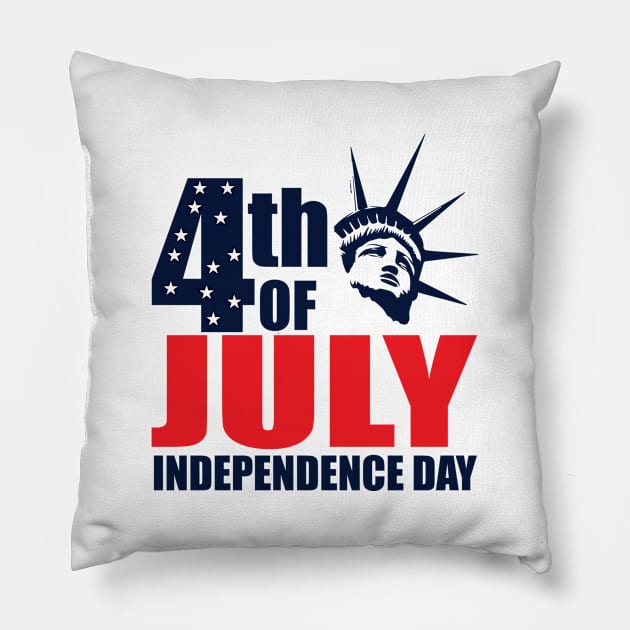 independence day Pillow by FUNNY LIFE