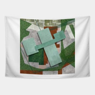 sky house in pictorial architecture land ecopop Tapestry