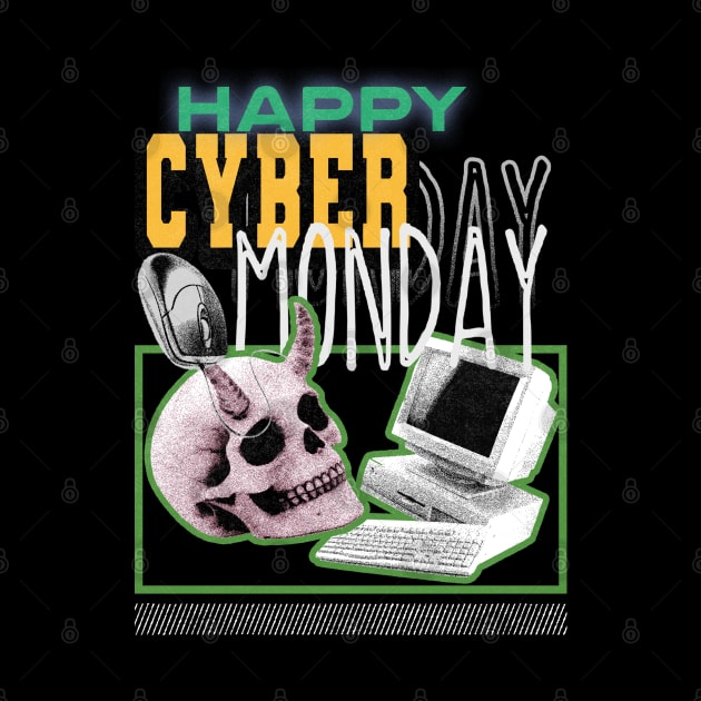 Happy Cyber Monday Retro Style by Mandegraph