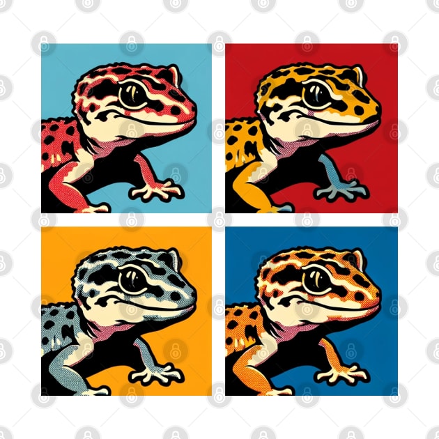 African Fat-Tailed Gecko Pop Art - Cool Lizard by PawPopArt