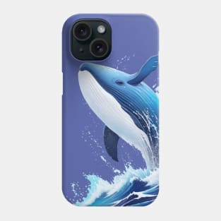 majestic whale in painting style. Phone Case