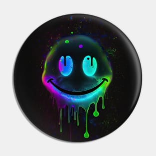 Drip Smiley Emoji Pin