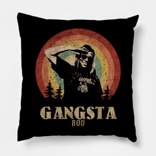 Retro Sunset Gangsta Boo Pillow