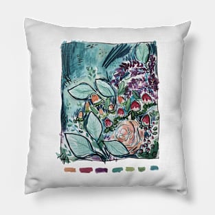 Abstract Floral Pillow