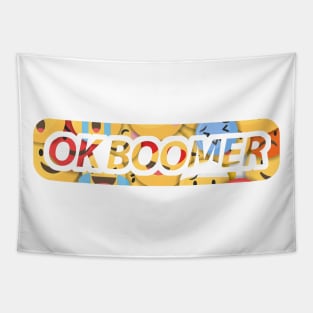 Ok Boomer Emoji Montage Tapestry