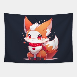 Cozy Fox Winter Vibes Tapestry