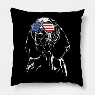 Bracco Italiano American Flag sunglasses patriotic dog Pillow