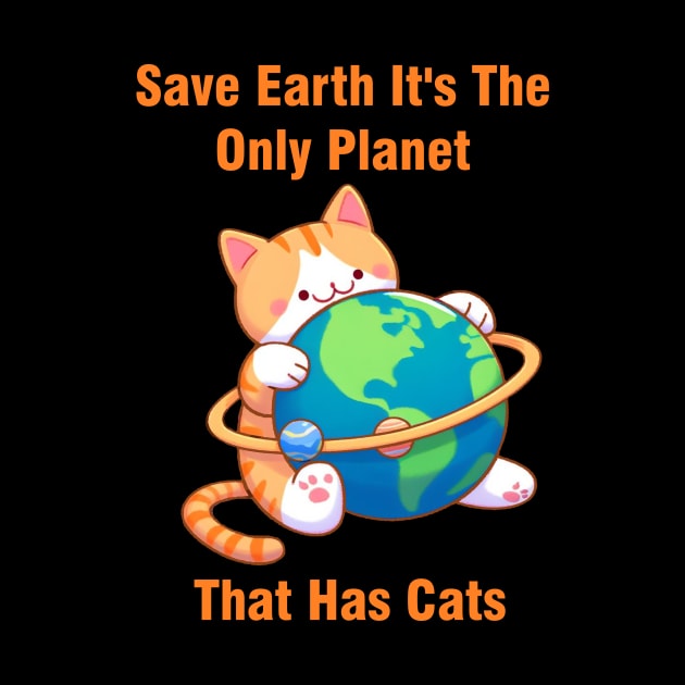 Save Earth It's The Only Planet That Has Cats Environmental Awareness by Fersan