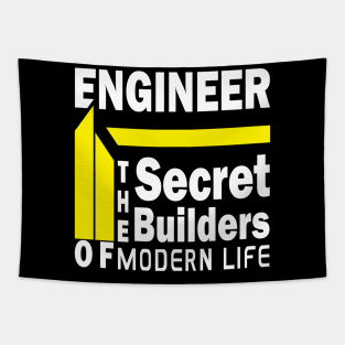 Funny civil engineer stickers Secret builders of modern life Tapestry