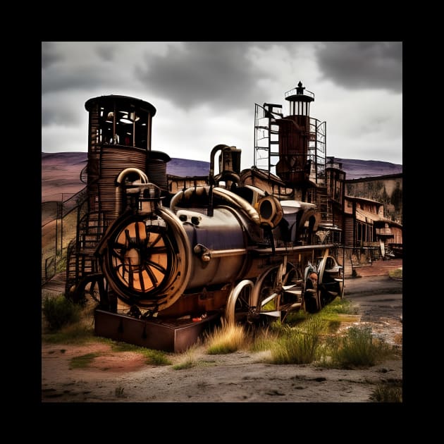 Steampunk train by Roguex