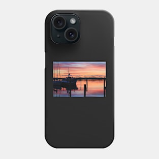 Silhouettes and Reflections on the Severn River Phone Case