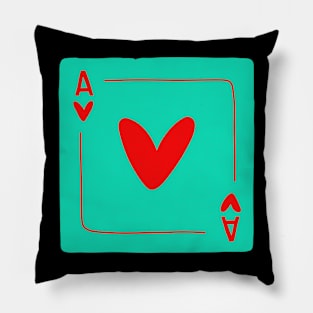 Ace of heart Valentines Pillow
