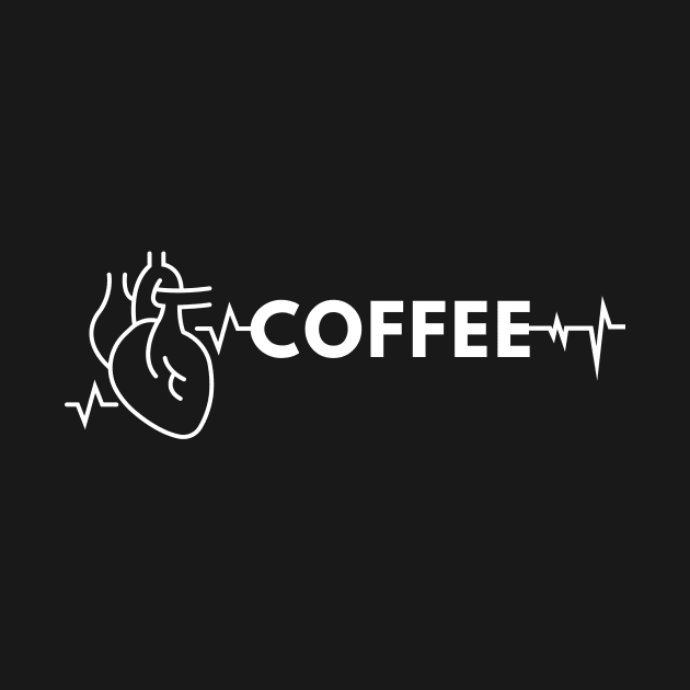 Coffee Heartbeat Shirt by ONEWORDSHIRT