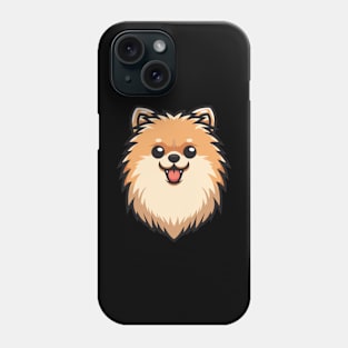 pomeranian dog cute cartoon Phone Case