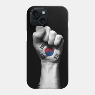 Flag of South Korea on a Raised Clenched Fist Phone Case