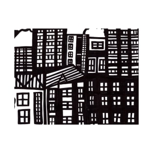 Black And White City Scape T-Shirt