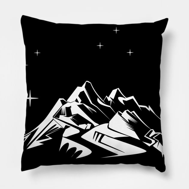 Mountains Start Pillow by My Artsam