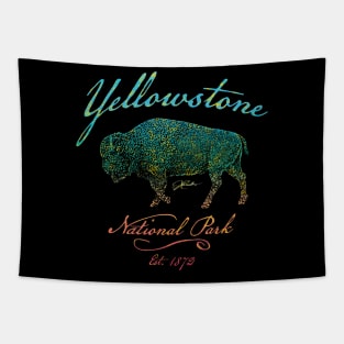 Yellowstone National Park Walking Bison Tapestry