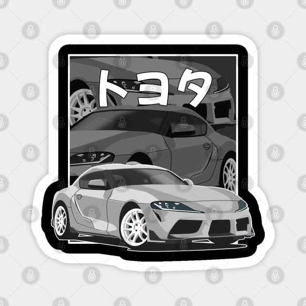 Toyota Supra MK5 (A90) 2019-2023 Japanese Comics Magnet by Rebellion Store