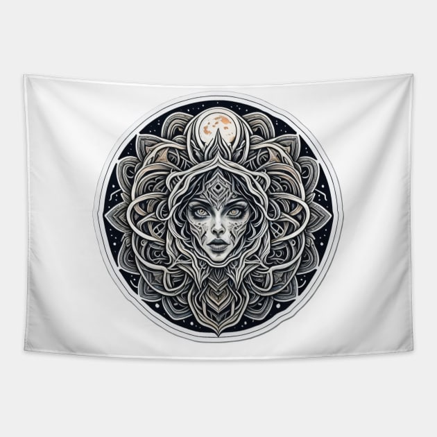 Moon lady Tapestry by Virshan