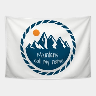 Cool mountain design for hikers and climbers Tapestry