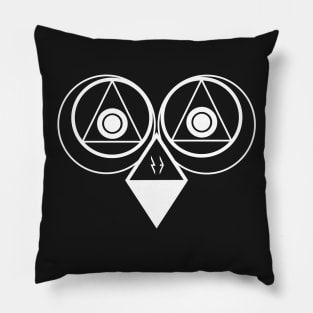 Geometric Owl (White) Pillow