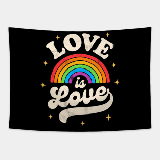 LGBTQ Love Is Love Gay Pride LGBT Ally  Flag Tapestry