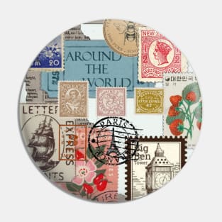 Aesthetic vintage retro stamps letters romantic inspiration gift ideas travel Pin