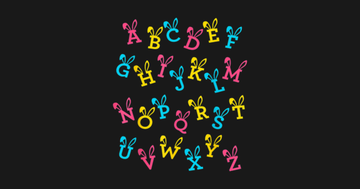Easter Bunny Ears Letters ABC Alphabet Kindergarten Teacher - Easter ...