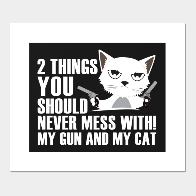 2 Things You Should Never Mess With My Gun And My Cat Funny