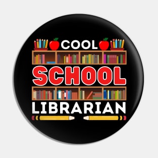 Cool School Librarian Pin