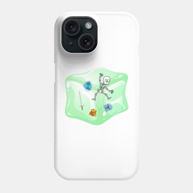 Gelatinous Cube - Green Phone Case by NerdySparkleGoth