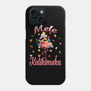 Mele Kalikimaka Tropical Hawaiian Christmas Flamingo Phone Case