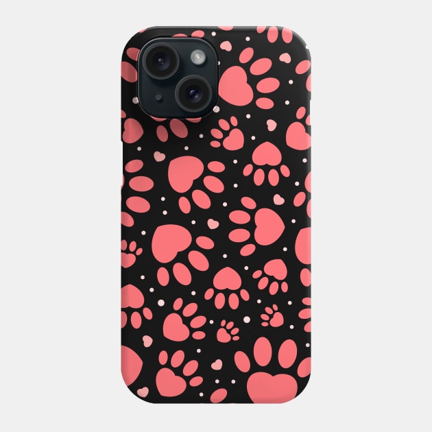 Cute Paws design pattern Phone Case by Eskitus Fashion