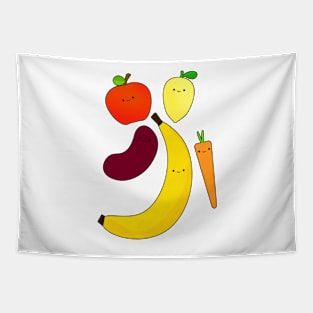 Cute Vegetables & Fruits Tapestry