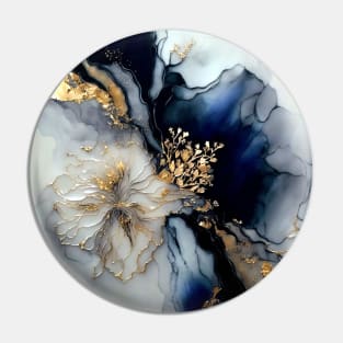 Floral Bliss - Abstract Alcohol Ink Resin Art Pin