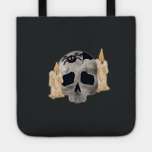 Lil Spidy on a Skull Tote