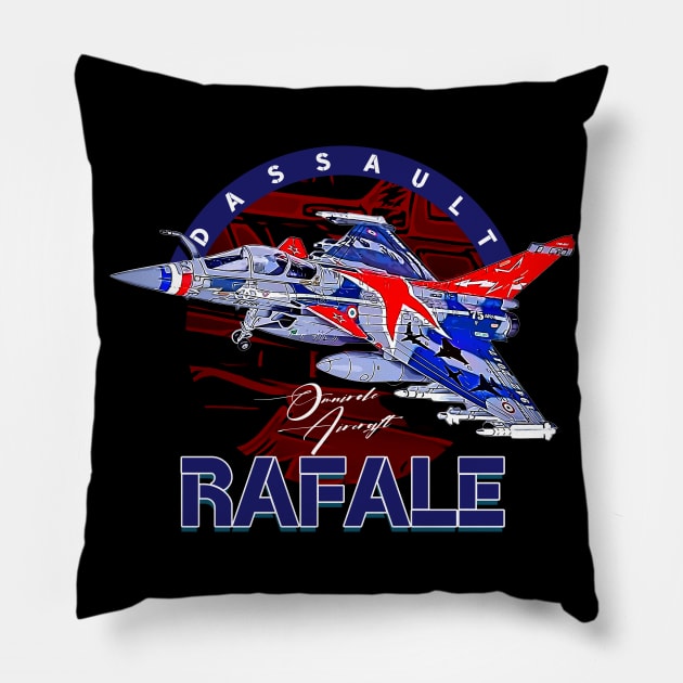 Dassault Rafale French Fighterjet Aircraft Pillow by aeroloversclothing