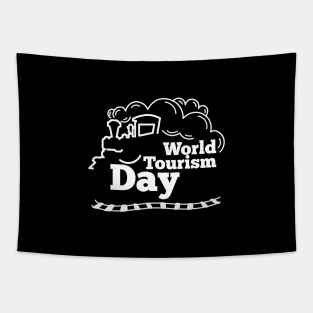 World Tourism Day - Grab Your Ticket & Go With Your Buddies Tapestry