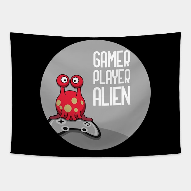 Gamer Player Alien Tapestry by GoranDesign