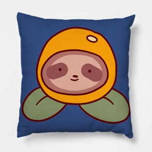 Orange Sloth Face Pillow